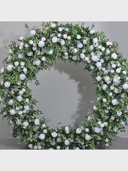 DWD172 Hot sale 2m greenery rose round arch background wedding party floral backdrop arrangement