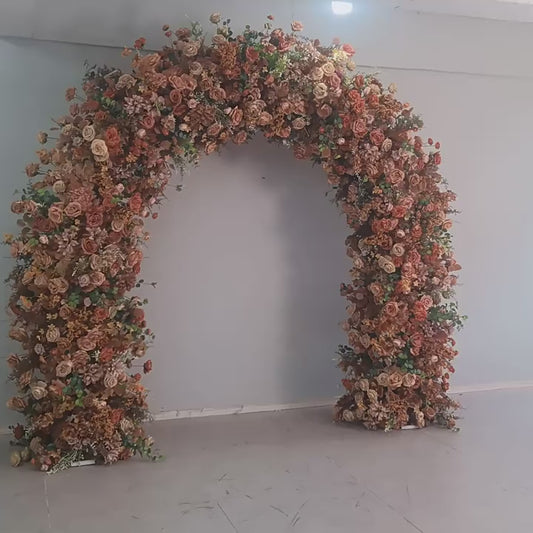 DWD217 Wedding Floral Arch 260cm Oversized Vintage Warm-Tone Artificial Arch (With 240cm Stand)