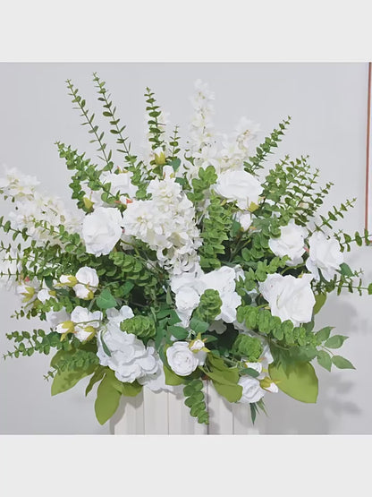 DWD129 80cm eucalyptus rose ball greenery ball table centerpiece decor wedding floral arrangement