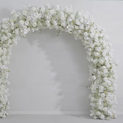 DWD179 Artificial 2.4*2.4m white hydrangea rose flower U style arch background wedding party floral backdrop arrangement porch decor