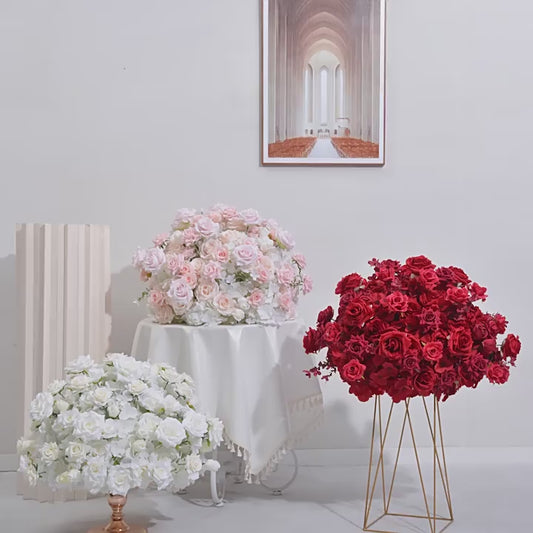 DWD135 Artificial 60cm rose ball table centerpiece decor wedding floral arrangement props