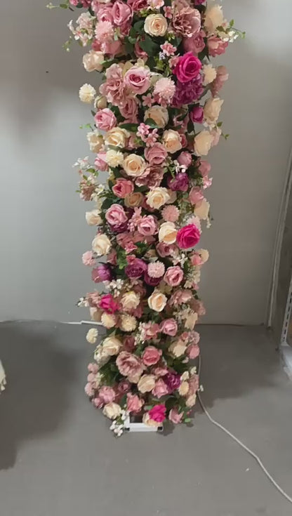 DWD186 High quality artificial 2*2.4m rose flower U style arch table centerpiece props background wedding party floral backdrop arrangement