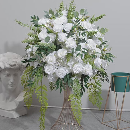 DWD137 Artificial 70cm greenery rose ball table centerpiece decor green plant wedding floral arrangement props