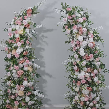 DWD176 New style 230+230cm pink coffee color horn arch background wedding party floral backdrop porch decor